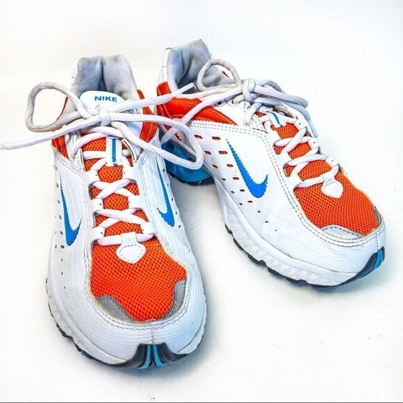 Nike Running Shox VJ-N 2008 Women’s 308683 Shoes White/Orange/Blue Sz 6.5 - Picture 2 of 12